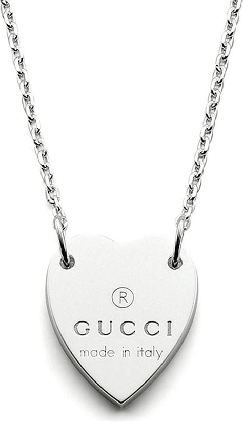 gucci necklace with heart pendant.